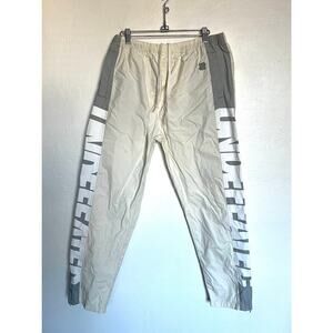 Undefeated Pants Mens Large Logo Cream Ivory Spellout Drawstring Pull On Track